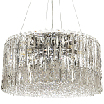 Круглая люстра с металлическими и хрустальными подвесками Bonnay Crystal Chrome Chandelier варинант исполнения - 5 | Loft Concept в Сочи