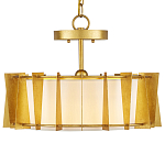 Потолочный светильник круглый с каркасом в форме треугольников и тканевым абажуром Brutal Light варинант исполнения - 1 | Loft Concept в Сочи