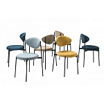 Стул металлический с мягкой спинкой и сиденьем из велюра Alfie Chair варинант исполнения - 8 | Loft Concept в Сочи