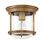 Потолочный светильник для ванных комнат с цилиндрическим стеклянным плафоном и одной лампой Hinkley варинант исполнения - 5 | Loft Concept в Сочи