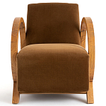 Кресло с круглыми деревянными подлокотниками Modesto Chair варинант исполнения - 2 | Loft Concept в Сочи