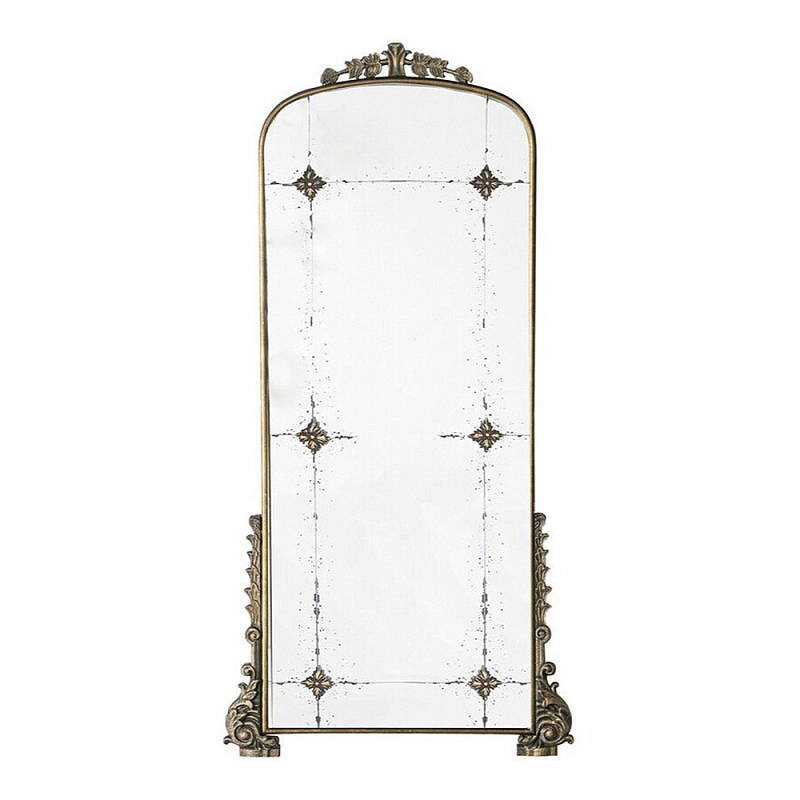 Зеркало в раме с античными позолоченными фрагментами Palace Antique Mirror Винтажное Темное Золото  в Сочи | Loft Concept 