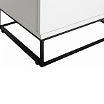 Шкаф-витрина белая с полками и стеклянной дверью Strict Lines варинант исполнения - 5 | Loft Concept в Сочи