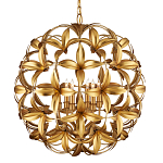 Люстра в форме шара из золотых лепестков Hanging Flowers варинант исполнения - 1 | Loft Concept в Сочи