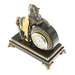 Часы настольные бронзовые с декором в виде коня Horse Stone Clock варинант исполнения - 6 | Loft Concept в Сочи