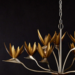 Люстра с плафонами в виде цветов Golden Bird of Paradise варинант исполнения - 6 | Loft Concept в Сочи