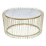 Журнальный столик с столешницей из мрамора на металлическом основании Table Vertical Planes варинант исполнения - 1 | Loft Concept в Сочи