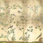 Обои ручная роспись Badminton Deep Rich Gold gilded paper варинант исполнения - 1 | Loft Concept в Сочи