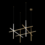 Люстра с 6-ю цилиндрическими плафонами на тонких тросах Trumpet tube варинант исполнения - 5 | Loft Concept в Сочи