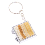 Зеркало брелок складное двухстороннее из натурального камня Оникс Silver Stone Mirrors варинант исполнения - 4 | Loft Concept в Сочи