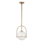 Подвесной светильник с белым плафоном в форме шара в арочной подвеске Hinkley варинант исполнения - 12 | Loft Concept в Сочи