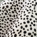 Мебельная ткань Искусственный мех  белый леопард 90 см T5-3 варинант исполнения - 2 | Loft Concept в Сочи