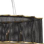 Люстра овальная в сочетании черного и золотого цвета Mesh Lighting варинант исполнения - 1 | Loft Concept в Сочи