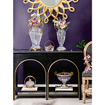 Чаша из прозрачного стекла с бронзовой подставкой и ручками Eden Garden варинант исполнения - 5 | Loft Concept в Сочи