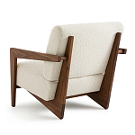 Кресло с обивкой из белого букле Armchair White Boucle варинант исполнения - 2 | Loft Concept в Сочи