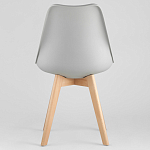 Стул с основой из пластика и мягким сиденьем Arvika Grey варинант исполнения - 5 | Loft Concept в Сочи