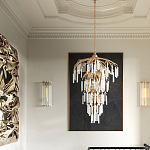 Люстра многоярусная с трубчатыми подвесками Dripping Crystals варинант исполнения - 4 | Loft Concept в Сочи