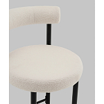 Стул полубарный Floreo букле молочный варинант исполнения - 2 | Loft Concept в Сочи