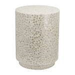 Приставной столик с рисунком из раковин устриц Bone Inlay варинант исполнения - 1 | Loft Concept в Сочи