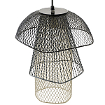 Подвесной светильник Black Grey Mesh Tube Lampshade Hanging Lamp варинант исполнения - 3 | Loft Concept в Сочи