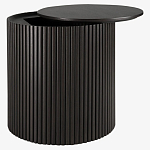 Черный приставной стол с местом для хранения Smart Textured Table варинант исполнения - 1 | Loft Concept в Сочи