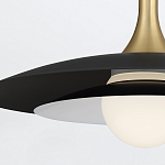 Подвесной светильник с плафоном в форме плоского купола и белой шарообразной лампой Eurofase варинант исполнения - 3 | Loft Concept в Сочи