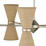 Люстра серебряного цвета с тканевыми абажурами Loft Rope Light варинант исполнения - 1 | Loft Concept в Сочи