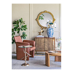 Столик с круглой стеклянной столешницей и корпусом в виде двух павлинов на ветке Table Two Peacocks варинант исполнения - 8 | Loft Concept в Сочи