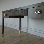 Письменный стол Elsa Dreams Walnut Шпон дерево с двумя ящиками варинант исполнения - 4 | Loft Concept в Сочи