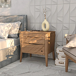 Тумба прикроватная из массива дуба с 2-мя ящиками Tasteful Furniture варинант исполнения - 3 | Loft Concept в Сочи