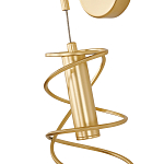 Бра светодиодное из металла со спиральным декоративным элементом золотое Metal Spiral варинант исполнения - 2 | Loft Concept в Сочи