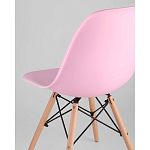 Пластиковый стул на ножках из массива бука Eames Pink варинант исполнения - 3 | Loft Concept в Сочи