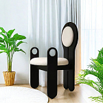 Стул черный из дерева с круглой спинкой Chair in Neoclassical Style варинант исполнения - 1 | Loft Concept в Сочи