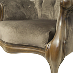 Кресло с мягкой обивкой из коричневого велюра на 4-х деревянных ножках Evelyn Classical Armchair варинант исполнения - 5 | Loft Concept в Сочи