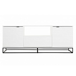 ТВ-тумба белая с  2-мя дверцами и ящиком Strict Lines варинант исполнения - 2 | Loft Concept в Сочи