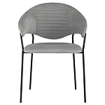 Серый стул с обивкой из искусственной замши Alexis варинант исполнения - 2 | Loft Concept в Сочи