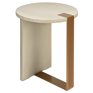 Приставной стол круглый Stingray Skin Table кожа