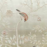 Обои ручная роспись Temple Newsam White Gold gilded silk варинант исполнения - 6 | Loft Concept в Сочи