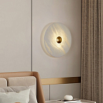 Бра в форме диска из натурального камня с декоративным центральным элеменом Cryptocrystalline Stone варинант исполнения - 3 | Loft Concept в Сочи