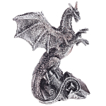 Декоративная статуэтка Дракон Silver Dragon Treasure Keeper Statuette варинант исполнения - 1 | Loft Concept в Сочи