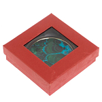 Зеркало карманное складное круглое из натурального камня Малахит с Хризоколлой в подарочной упаковке Gold Stone Mirrors варинант исполнения - 4 | Loft Concept в Сочи