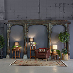 Старинная индийская резная арка из тика Antique Indian Carved Arch варинант исполнения - 3 | Loft Concept в Сочи