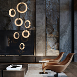 Подвесной светильник в форме кольца Cryptocrystalline Stone варинант исполнения - 5 | Loft Concept в Сочи