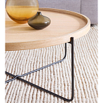 Журнальный стол с круглой деревянной столешницей Urban Style Space варинант исполнения - 3 | Loft Concept в Сочи