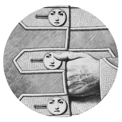Декоративная тарелка Fornasetti 30.CR.BW.R01-194