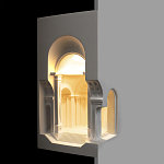 Встраиваемый в стену гипсовый светильник под покраску с арками и рельефными колоннами Antiquity Athena варинант исполнения - 1 | Loft Concept в Сочи