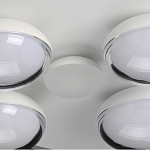 Потолочный светильник овальной формы белого цвета с 7-ю лампами Lunar Pebbles варинант исполнения - 11 | Loft Concept в Сочи