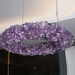 Люстра кргулая из фиолетового хрустального камня Purple Diamond варинант исполнения - 3 | Loft Concept в Сочи