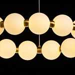 Люстра круглая с матовыми белыми шарами PEARLS Suspension варинант исполнения - 7 | Loft Concept в Сочи