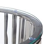 Столик журнальный с круглой прозрачной стеклянной столешницей Voluptuous варинант исполнения - 1 | Loft Concept в Сочи